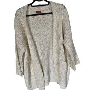 Pol Slouchy Cream Knit Boho Sweater
